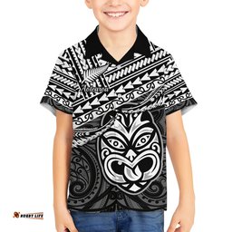 Personalised Matariki New Zealand Hawaiian Shirt Maori New Year Tiki Black Version