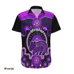Personalised Australian Astrology Hawaiian Shirt Aboriginal Wombat Zodiac Sign