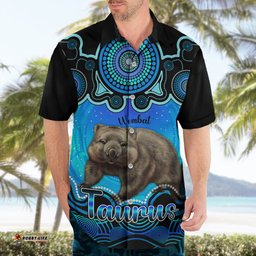 Personalised Australia Taurus Wombat Zodiac Hawaiian Shirt Auz Astrology Aboriginal Aqua