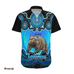 Personalised Australia Taurus Wombat Zodiac Hawaiian Shirt Auz Astrology Aboriginal Aqua