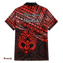 Matariki New Zealand Hawaiian Shirt Maori New Year Tiki Red Version