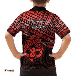 Matariki New Zealand Hawaiian Shirt Maori New Year Tiki Red Version