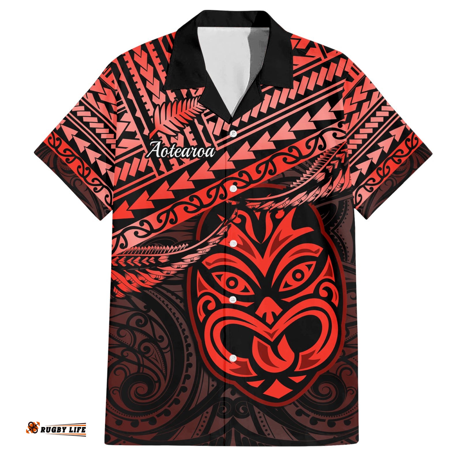 Matariki New Zealand Hawaiian Shirt Maori New Year Tiki Red Version