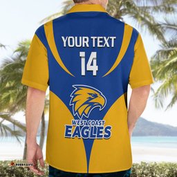 Personalised Eagles Football Hawaiian Shirt West Coast Sporty Style