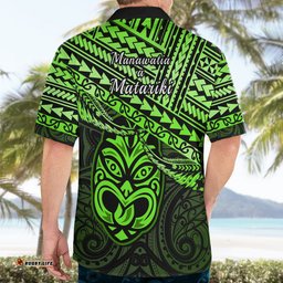 Matariki New Zealand Hawaiian Shirt Maori New Year Tiki Green Version