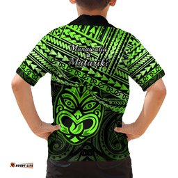 Matariki New Zealand Hawaiian Shirt Maori New Year Tiki Green Version