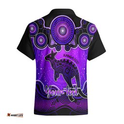 Personalised Australia Aries Kangaroo Zodiac Hawaiian Shirt Auz Astrology Aboriginal Purple