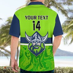Personalised Raiders Rugby Hawaiian Shirt Canberra 1981 Sporty Style