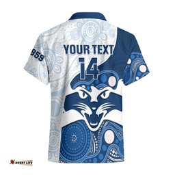 Personalised Geelong Football Hawaiian Shirt Go Cats Indigenous Art
