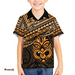 Personalised Matariki New Zealand Hawaiian Shirt Maori New Year Tiki Gold Version
