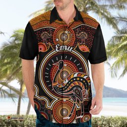 Personalised Australian Astrology Hawaiian Shirt Aboriginal Emu Zodiac Sign