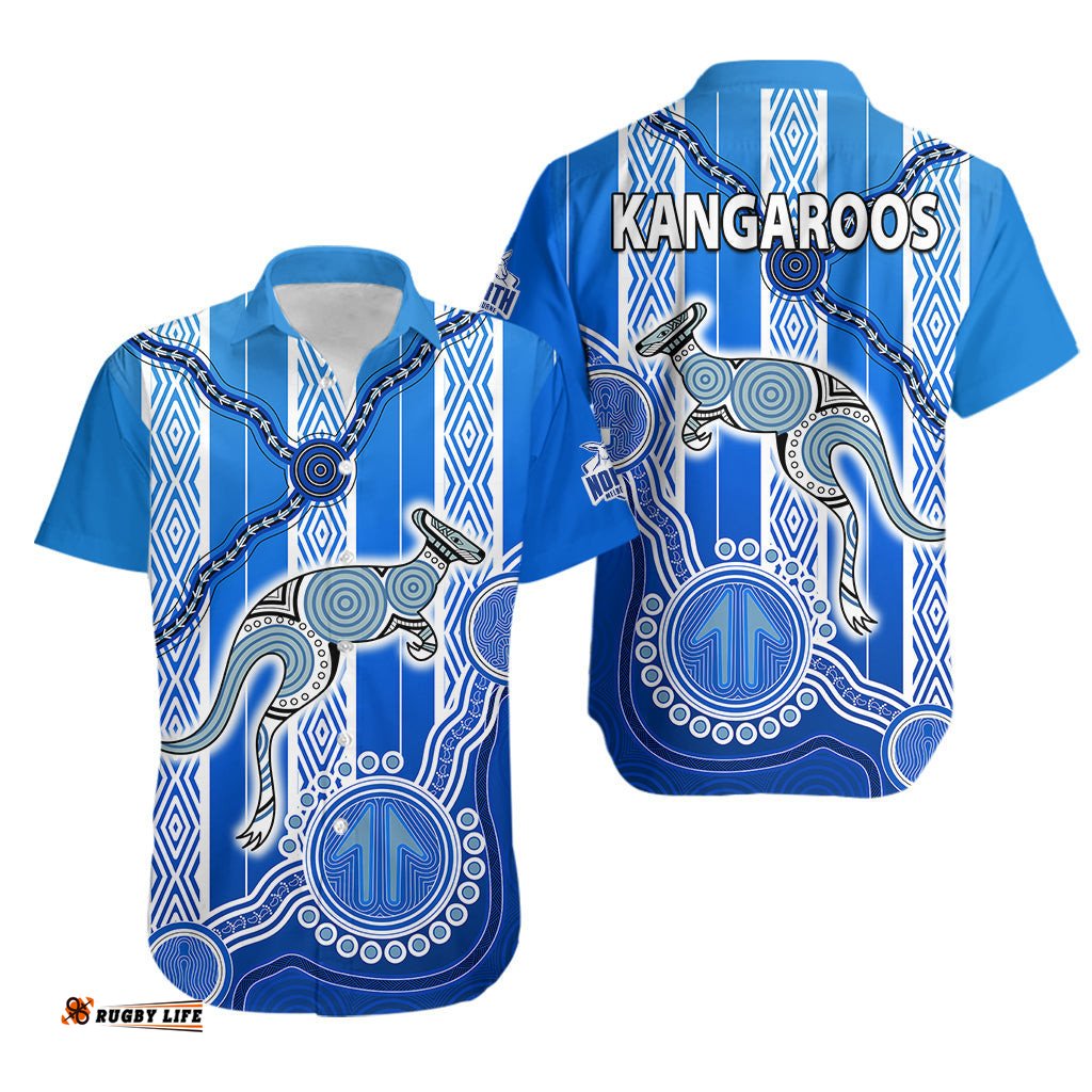 Kangaroos Indigenous Hawaiian Shirt North Melbourne Football