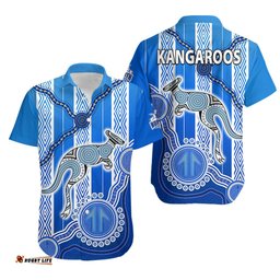 Kangaroos Indigenous Hawaiian Shirt North Melbourne Football