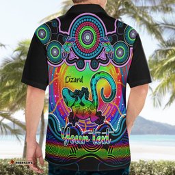 Personalised Australia Leo Lizard Zodiac Hawaiian Shirt Auz Astrology Aboriginal Rainbow