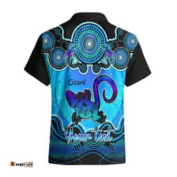 Personalised Australia Leo Lizard Zodiac Hawaiian Shirt Auz Astrology Aboriginal Aqua