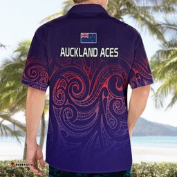 New Zealand Auckland Cricket Hawaiian Shirt Maori Traditional Ethnic Style
