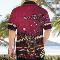 Personalised June 6 Queensland Day Hawaiian Shirt Australian Aboriginal Art