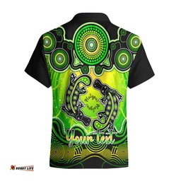 Personalised Australia Pisces Platypus Zodiac Hawaiian Shirt Auz Astrology Aboriginal Green