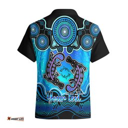 Personalised Australia Pisces Platypus Zodiac Hawaiian Shirt Auz Astrology Aboriginal Aqua