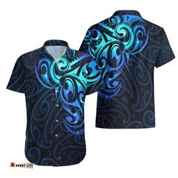 Matariki New Zealand Hawaiian Shirt Maori New Year Galaxy Sky Blue