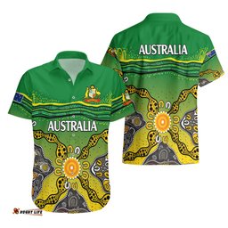 Australia Cricket Hawaiian Shirt Aboriginal Dots Style