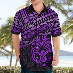 Matariki New Zealand Hawaiian Shirt Maori New Year Tiki Purple Version