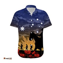 ANZAC DAY Hawaiian Shirt Camo Style Dawn Service