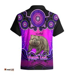 Personalised Australia Taurus Wombat Zodiac Hawaiian Shirt Auz Astrology Aboriginal Magenta