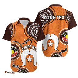 Custom Personalised NAIDOC Week Hawaiian Shirt Lizard Aboriginal