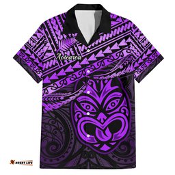 Personalised Matariki New Zealand Hawaiian Shirt Maori New Year Tiki Purple Version