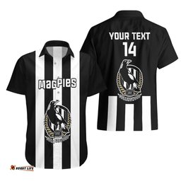 Personalised Collingwood Football Hawaiian Shirt Go Magpies Sporty Style