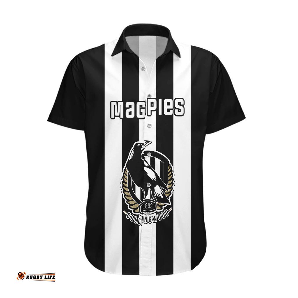 Personalised Collingwood Football Hawaiian Shirt Go Magpies Sporty Style