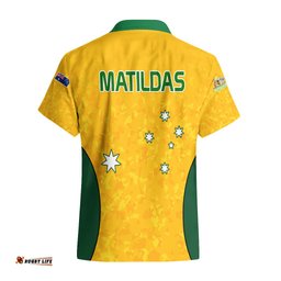 Australia Soccer Hawaiian Shirt Socceroos With Kangaroo Matildas