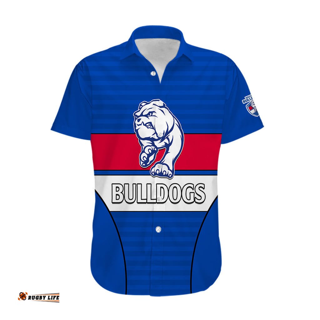 AFL Bulldogs Football Hawaiian Shirt Simple Style
