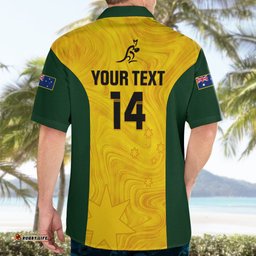 Personalised Australia Rugby Hawaiian Shirt Go Wallaroos Pacific Simple Version