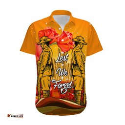 Aboriginal Anzac Day Hawaiian Shirt Soldier Poppy Vibe