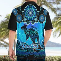 Personalised Australia Aries Kangaroo Zodiac Hawaiian Shirt Auz Astrology Aboriginal Aqua