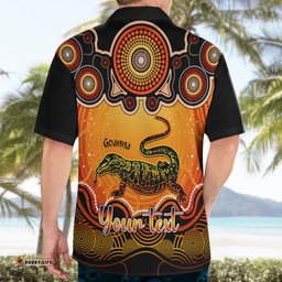 Personalised Australia Capricorn Goanna Zodiac Hawaiian Shirt Auz Astrology Aboriginal Red