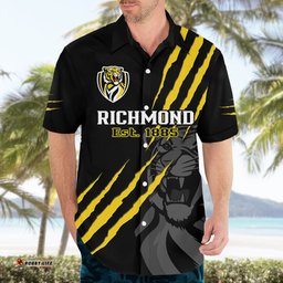 Personalised Richmond Football Hawaiian Shirt Go Tigers Sporty Style