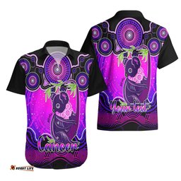 Personalised Australia Cancer Koala Zodiac Hawaiian Shirt Auz Astrology Aboriginal Magenta