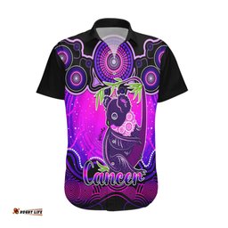 Personalised Australia Cancer Koala Zodiac Hawaiian Shirt Auz Astrology Aboriginal Magenta