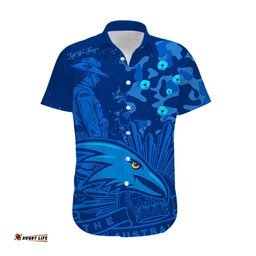 AFL ANZAC Adelaide Crows Hawaiian Shirt Camouflage