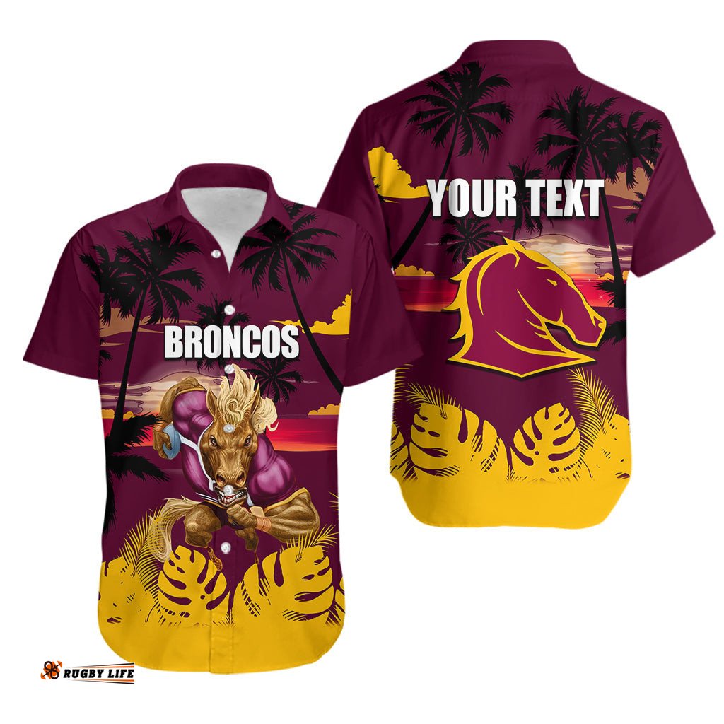 NRL Broncos Hawaiian Shirt Summer Vibe Style