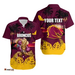 NRL Broncos Hawaiian Shirt Summer Vibe Style