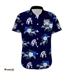 Custom Text And Number Bulldogs Rugby Hawaiian Shirt Polynesian Tribal Mix Tropical Hawaiian Style