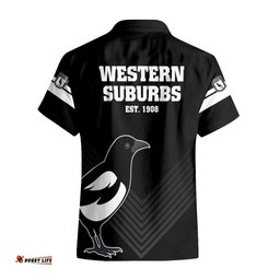 Western Suburbs Magpies Rugby Hawaiian Shirt Simple Style