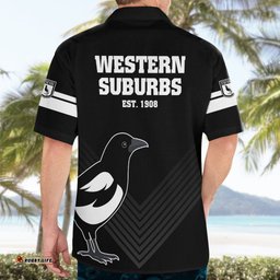 Western Suburbs Magpies Rugby Hawaiian Shirt Simple Style