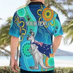 Personalised Australia Kangaroo Hawaiian Shirt Aboriginal Tribal Art Stylization