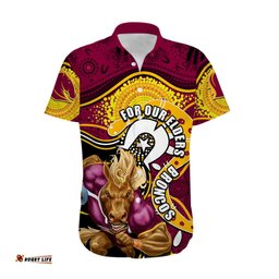 Broncos Mascot NRL Hawaiian Shirt NAIDOC