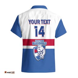 Personalised Western Bulldogs Football Hawaiian Shirt Go Doggies Sporty Style